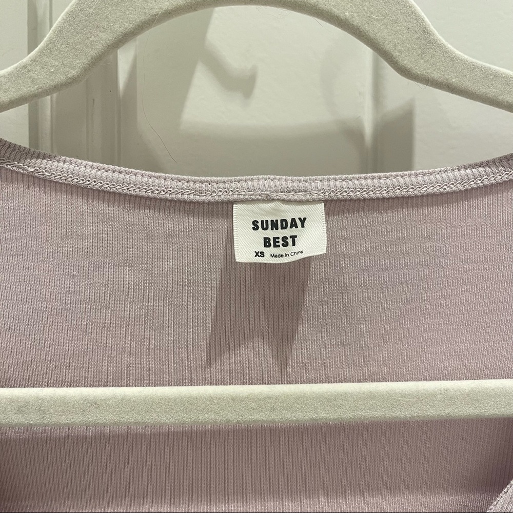 Aritzia Sunday Best Vida Longsleeve in Munro Mauve (XS) - Picture 9 of 10